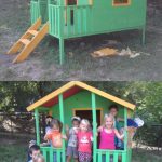 Căsuță cu verandă pentru copii